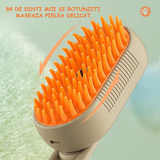 Perie cu abur 3in1 pentru animale de companie